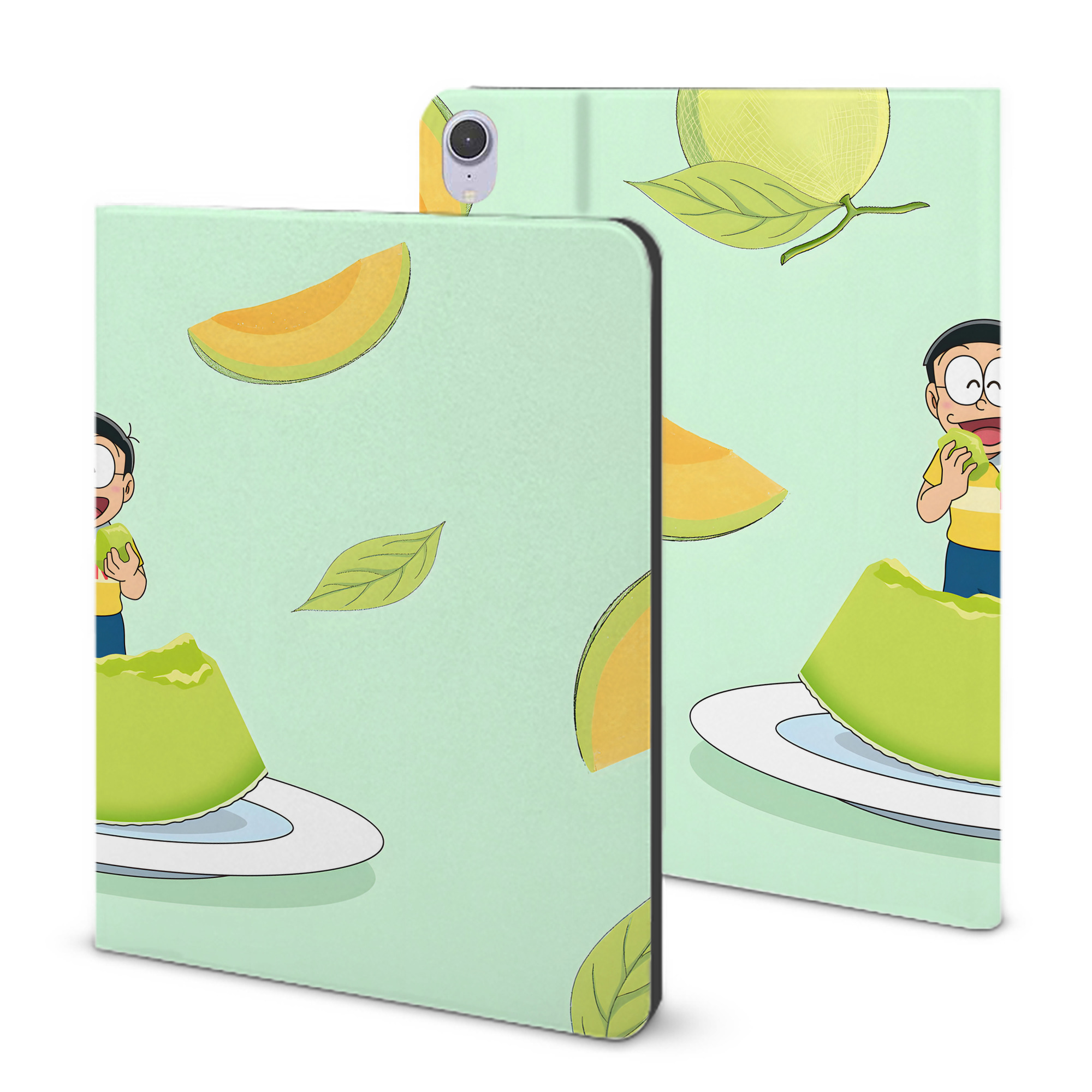 （画像用） ドラえもん Doraemon IPad ケース ブック型 PUレザー TPU 耐衝撃 軽量 薄型 ペン収納なし 全面保護 IPad 各モデル対応